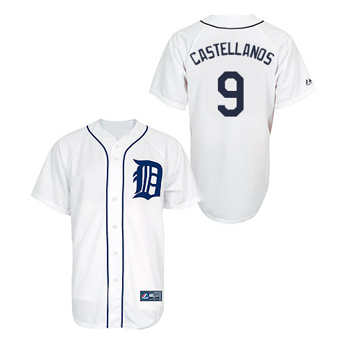 Nick Castellanos #9 Youth Baseball Jersey-Detroit Tigers Authentic Home White Cool Base MLB Jersey